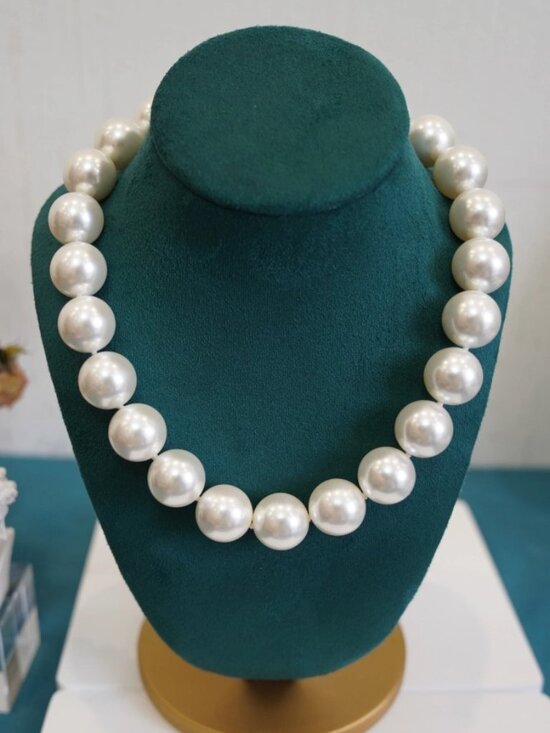 ✨ EXQUISITE BEAUTY! Super Large Australian White Pearl Choker - Picture 4 of 10